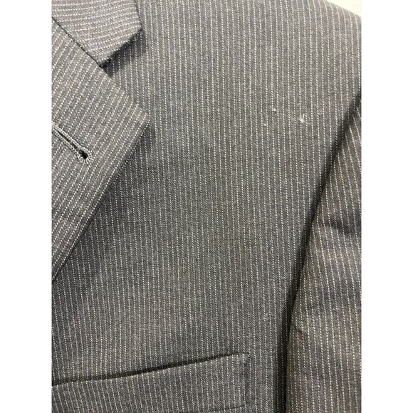 BURBERRY LONDON Gray Stripe Sports Coat Suit Blazer Jacket  Mens Size 39R - Picture 7 of 12